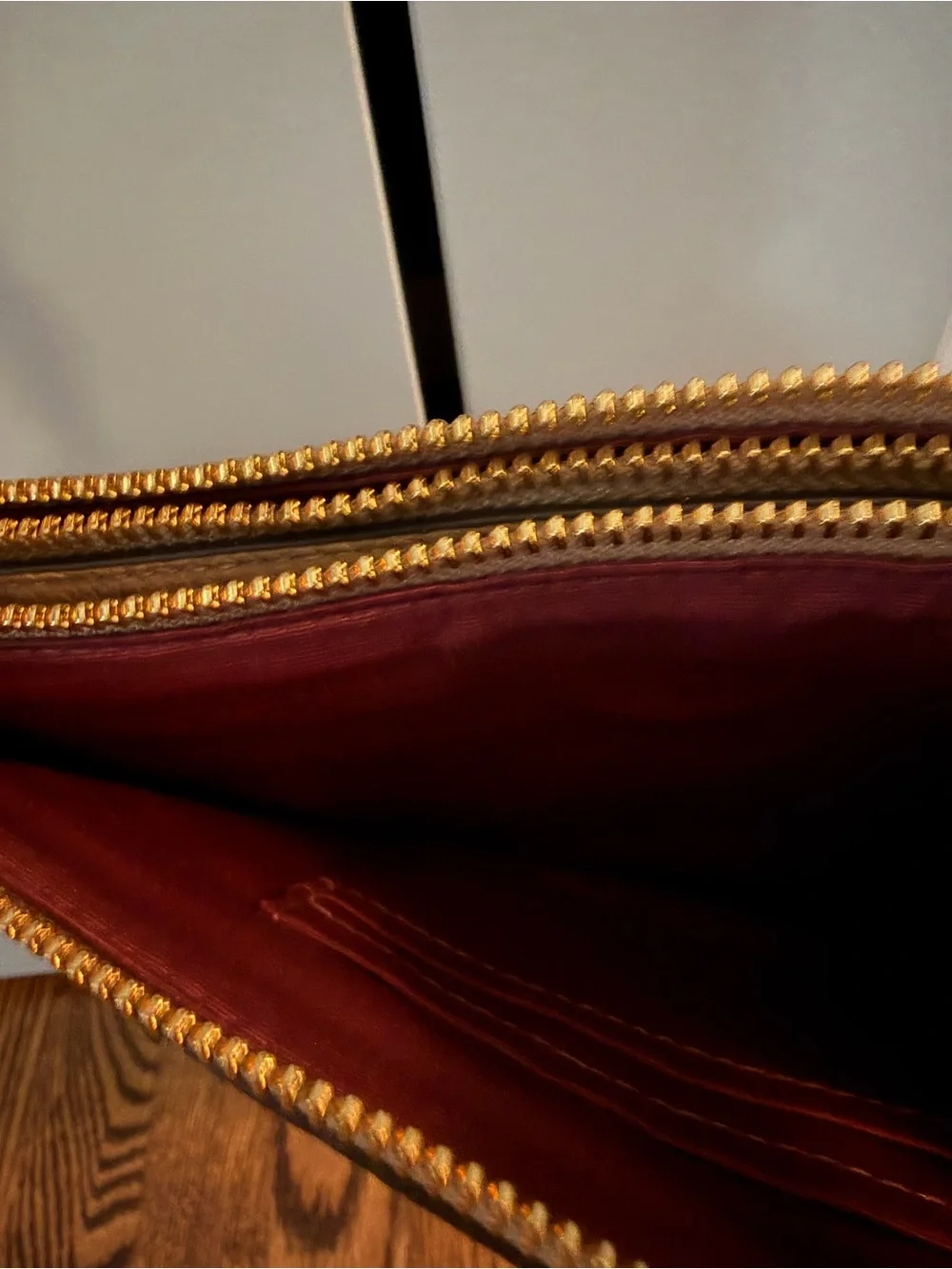 Coach Pebbled Leather Crossbody in Beige-Tan with Gold Hardware - Picture 7 of 9